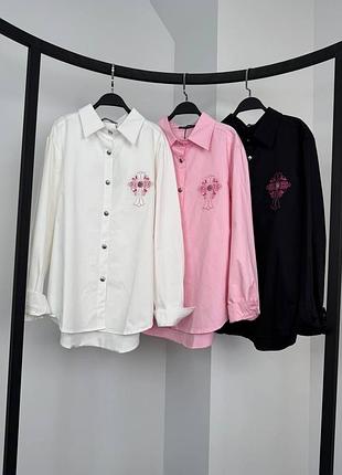 Брендова жіноча сорочка з вишивкою хрести