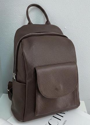 Шкіряний рюкзак шоколад
