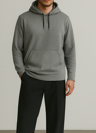 Серое мужское худи topman, размер м