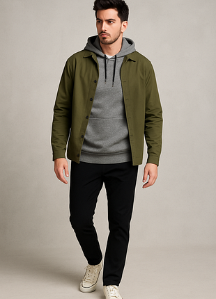 Серое мужское худи topman, размер м 3