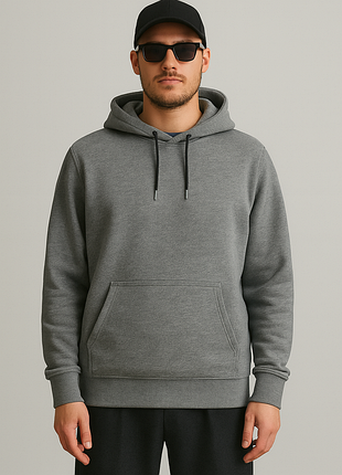 Серое мужское худи topman, размер м 2