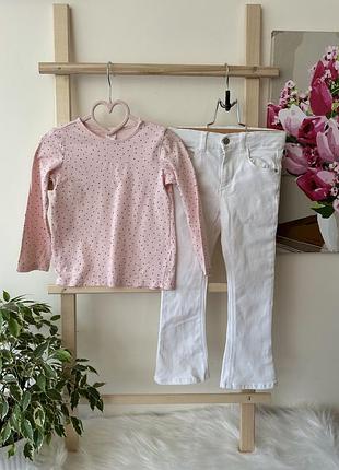 Білі джинси кльош від zara