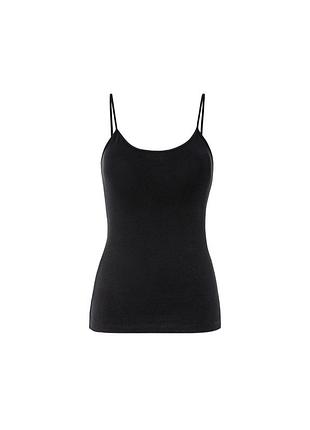 Майка спагетти тонкие бретели черная esmara