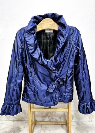 Шикарна куртка🔥 san antonio яркий синий насыщенный цвет с переливом женская осень весна