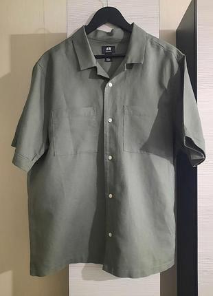 Сорочка лляна h&m,  жакет