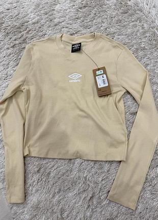 Лонгслів трендовий в рубчик колір беж/молочний s-m