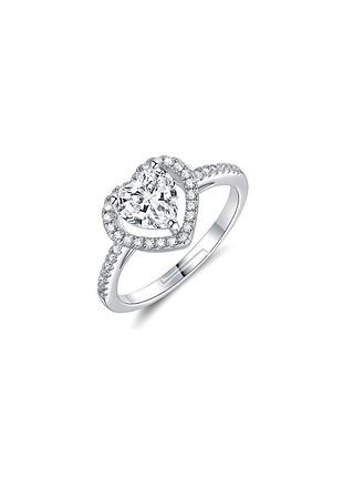 Нова срібна каблучка срібло 925 з камінчиком серце