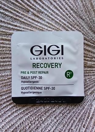 💫gigi дневной восстанавливающий солнцезащитный крем spf 30 recovery day джига пробник