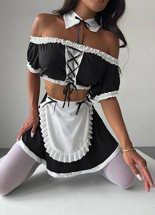 S m 090 супер класний рольовий комплект покоївки білизна для дорослих