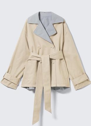 Тренч двустороній куртка плащ monki