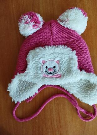 Теплая зимняя шапка для девочки