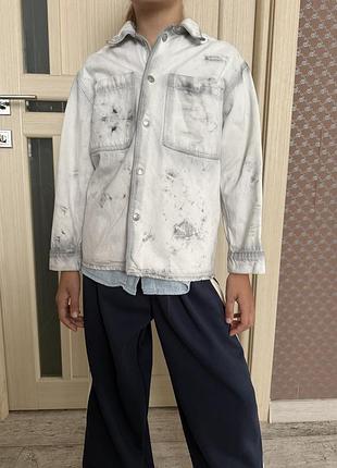 Джинсова рубашка, жакет zara
