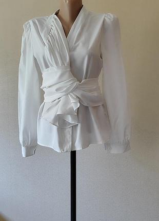 Белая нарядная блуза shein