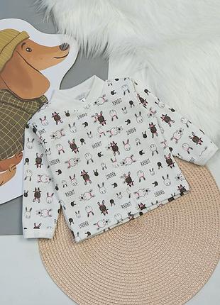 Кофта утеплена для немовлят "зайчики" (2 кольори) 68см, 74см