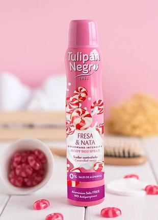 Дезодорант-спрей для тіла tulipan negro "полуничний крем", 200 мл