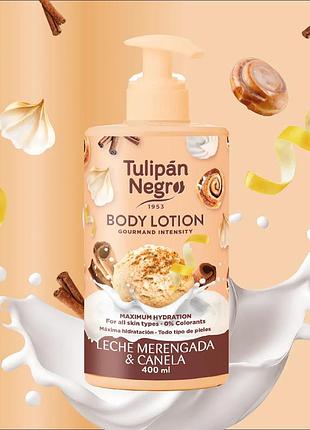 Лосьйон для тіла tulipan negro "молочне безе з корицею", 400 мл