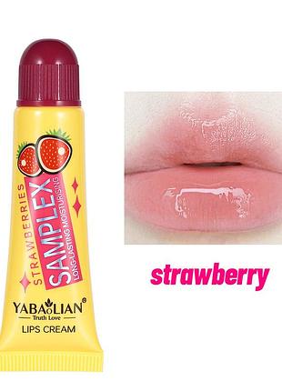 Увлажняющий бальзам для губ yabaolian samplex (клубника), 10 гр