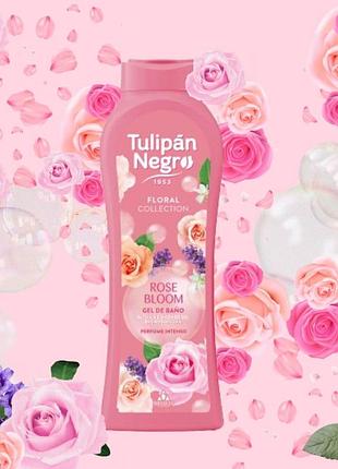 Гель для душу tulipan negro «квітка троянди» , 650 мл