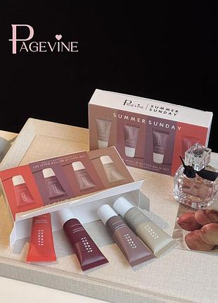 Набір міні-баттерів для губ "summer sunday" page vine, (4x5 г)