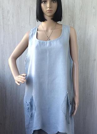 Удлиненная льняная туника италия