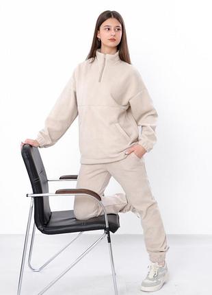 Костюм спортивный для девочки (подросточный) теплый, интерсофт, спортивный костюм для девчонки подростка теплый