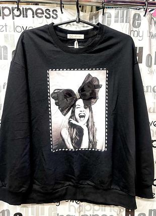 Стильный натуральный свитшот реглан,италия 42-48