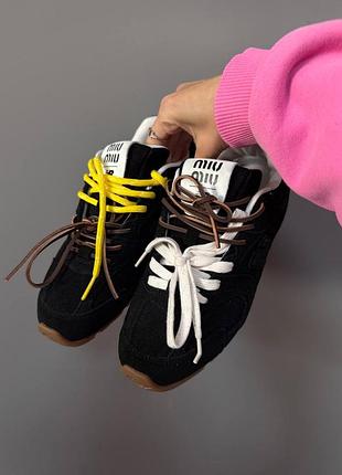 Кроссовки new balance 530 x miu miu black / yellow