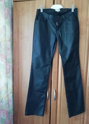 Джинсы имитация кожи