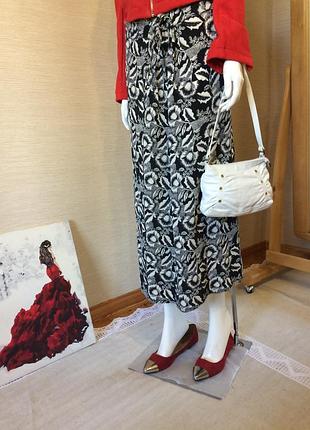 Юбка миди свободная из натуральной ткани