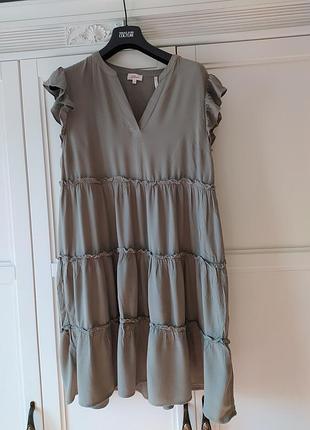 Платье фисташково- оливковое