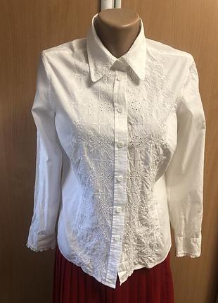 Блуза /рубашка с прошвой коттон винтаж