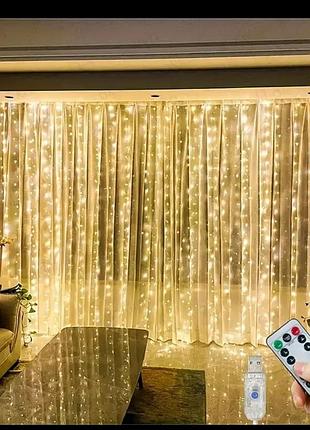 Гірлянди штора 6м*3м