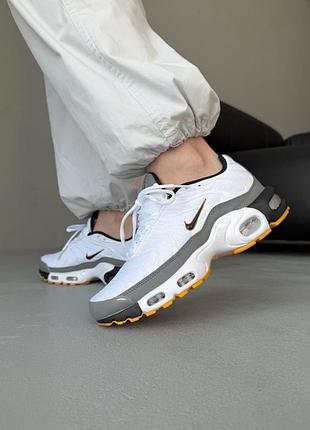 Кросівки nike air max tn white/gray/orange (унісекс) 36-45 розміри