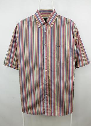 Стильна сорочка теніска рубашка paul & shark yachting multicolor striped short sleeve shirt