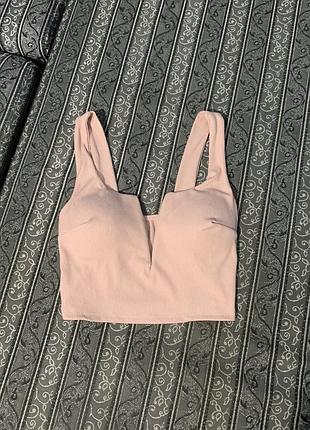 Топ ніжно рожевий з чашками розмір с