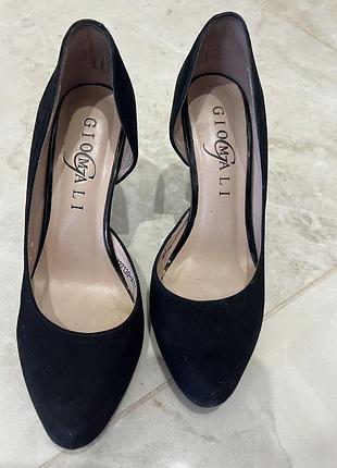 Туфлі замшеві чорні