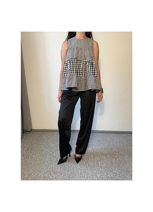 Кльош блуза в клітинку asos