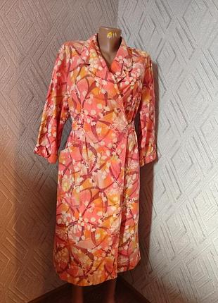 Теплий байковий халат, вінтаж.