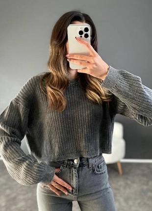 Розпродаж 🏷 турецький оверсайз вкорочений светр світер