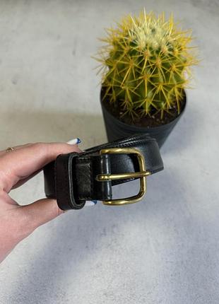 Ремінь чорний шкіряний yves saint laurent оригінал люксовий