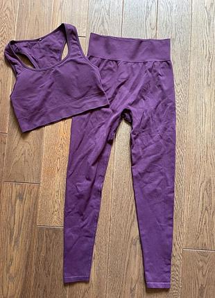 Спортивний комплект топ та лосини h&m