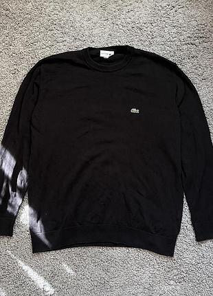 Чориний коттоновий светр lacoste xl