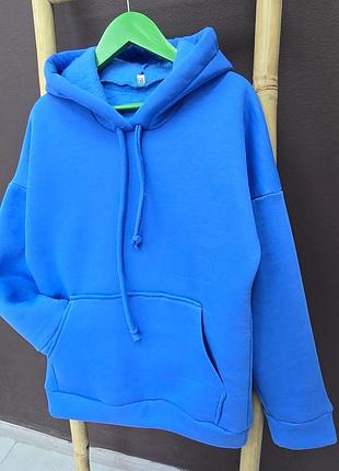 Базовое теплое худи унисекс, худи на флисе