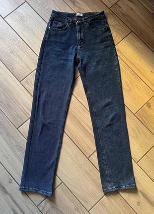 Джинсы классического синего цвета прямого кроя туречинный размер 34