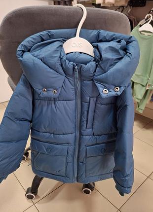 Новая детская куртка для мальчика, утепленная флисом 92 размер, 24-30 мес, ovs