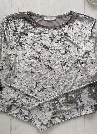 Оксамитова коротка кофта  артикул: 24450  бренд: zara (зара)