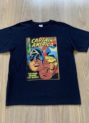 Чоловіча вінтажна бавовняна футболка marvel captain america