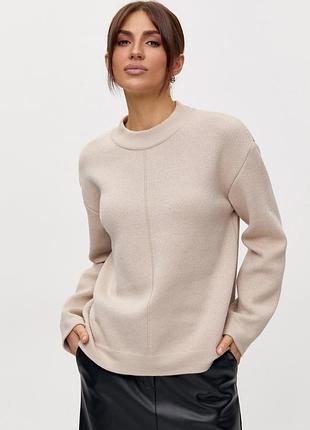 Джемпер з преміальної пряжі на основі модалу та шовку кремового кольору