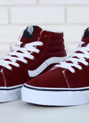 Vans high red fur 🆕шикарные кеды ванс🆕купить наложенный платёж4 фото