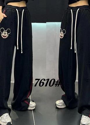 Жіночі спортивні прогулянкові штани з лампасами штани mickey mouse